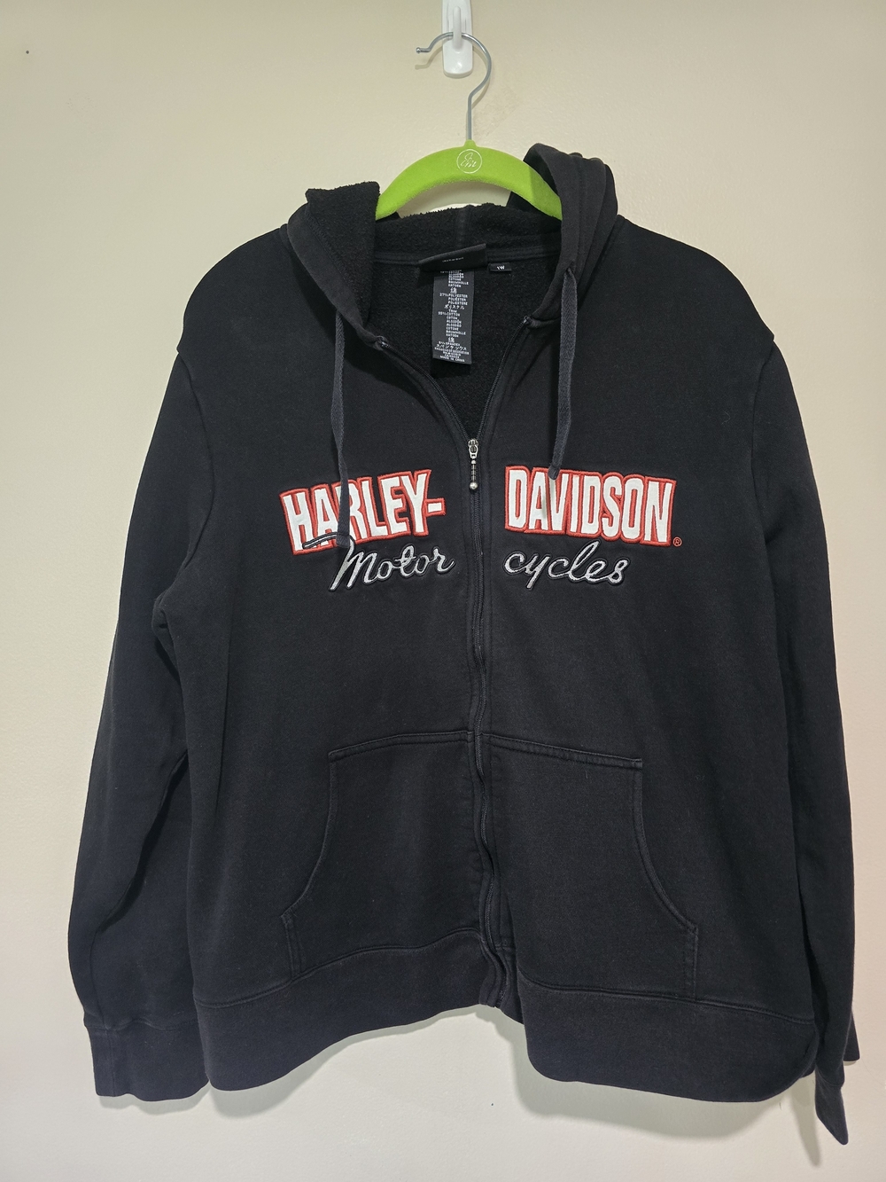 Womans Plus Harley-Davidson Black Zip-Up Hoodie